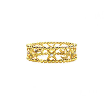 Gold Plated Moon And Star Statement Cassiopeia Ring, 2 of 5