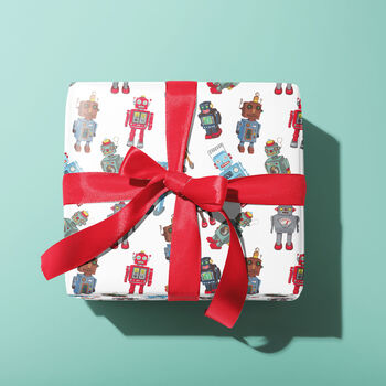 Vintage Toy Robot Wrapping Paper, Gift Wrap, 3 of 5
