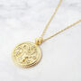 Capricorn Zodiac Star Sign Gold Plated Necklace, thumbnail 1 of 4