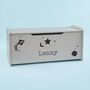 Personalised Large Grey Space Design Toy Box, thumbnail 1 of 1