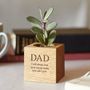 Personalised Solid Oak Micro Plant Pot, thumbnail 1 of 7