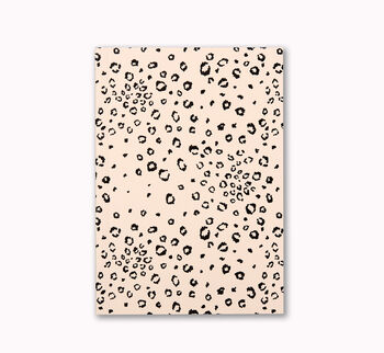 A5 Lay Flat Soft Pink Leopard Print Notebook Journal, 2 of 9