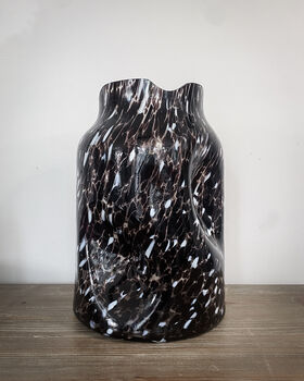 The Ezra Handcrafted Monochrome Recycled Glass Vases, 4 of 6