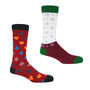Royal Flush Red And Snowflake White Men's Socks Bundle, thumbnail 1 of 5
