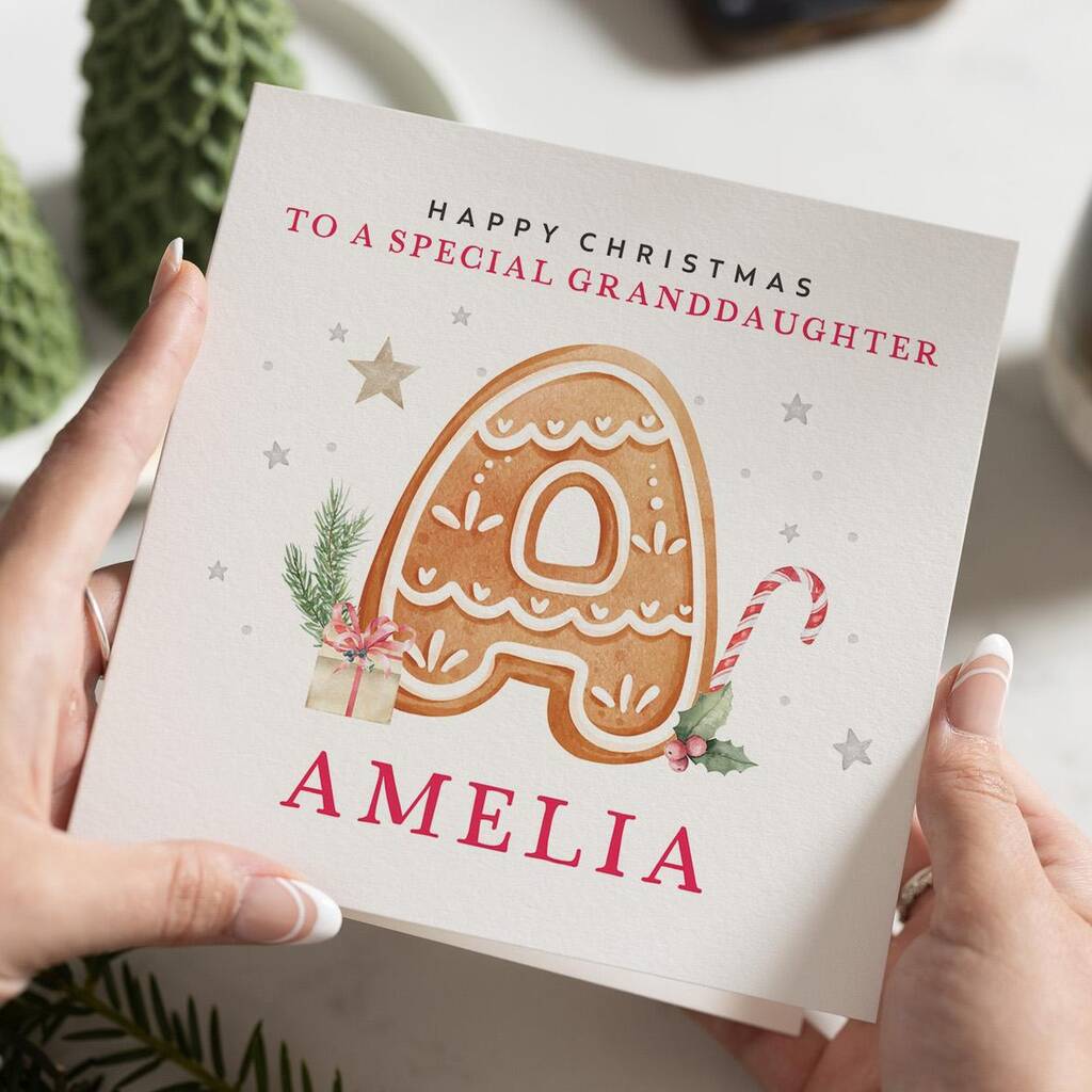 Personalised Christmas Card For Granddaughter Or Niece, 1 of 7