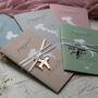 Sage Green Passport Invitation With Acrylic Plane Charms For Destination Wedding, thumbnail 6 of 10