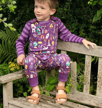 Purple Science Dungarees | Baby + Toddler, 3 of 11