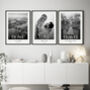 Set Of Three Personalised Black And White Photo Prints, thumbnail 1 of 11