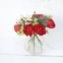 Everlasting Red Rose Bouquet With Gypsophelia, thumbnail 3 of 7