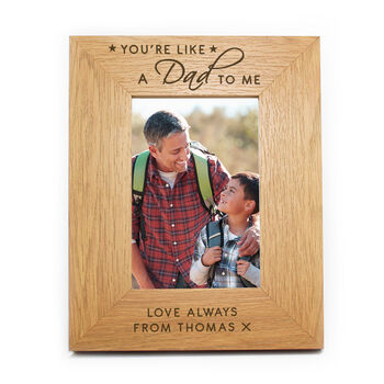 Personalised Like A Dad To Me 6x4 Wooden Photo Frame, 3 of 3