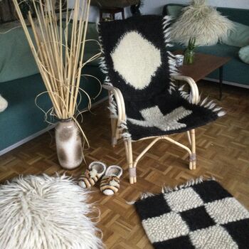 Monochrome Seat Pads| Seat Covers| Handwoven, 5 of 7