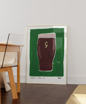 'Split The G' Guinness Hand Painted Art Print, 2 of 6