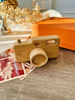 Personalised Handcrafted Wooden Kids Camera, 3 of 3