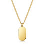 Pill Dog Tag Necklace 18 K Gold Plated Steel, thumbnail 8 of 8