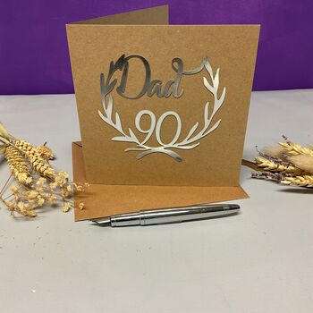 Personalised Papercut 90th Birthday Card, 2 of 12