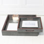 Faux Shagreen Leather Tray Set, thumbnail 1 of 3