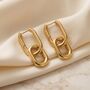 Convertible Paperclip Drop Earrings In Gold Or Silver, thumbnail 1 of 7