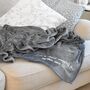 Personalised Soft Grey Blanket Throw, thumbnail 2 of 5