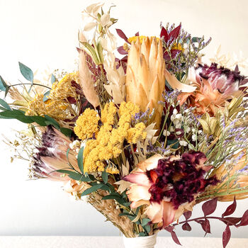 Protea Achillea Dried And Preserved Flower Bouquet, 5 of 6