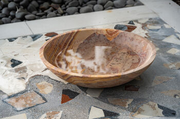 Rainbow Sandstone Birdbath Bowl, 3 of 5
