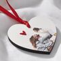 Personalised Photo Christmas Stitched Heart Decoration, thumbnail 2 of 3