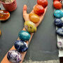 Rainbow Chakra Crystal Palm Stone Gift Set, thumbnail 1 of 8