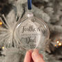 Personalised Glass Feathers Appear Christmas Bauble, thumbnail 1 of 5