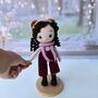 Curly Hair Crochet Doll, Handmade Toys, thumbnail 8 of 12