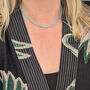 Turquoise Skinny Gemstone Bead Necklace, thumbnail 2 of 7