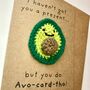 Avocado Funny Crochet Birthday Card Handmade, thumbnail 8 of 10