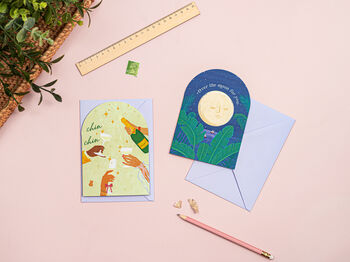 Over The Moon For You Greeting Card, 3 of 6