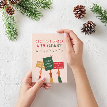 10 Women's Empowerment Feminist Christmas Cards, 6 of 12
