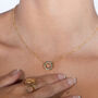 Designer Halo Pendant In 18ct Gold Vermeil, thumbnail 2 of 4