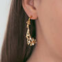 Lush Gold Plated Pearl Half Circle Earrings, thumbnail 1 of 7