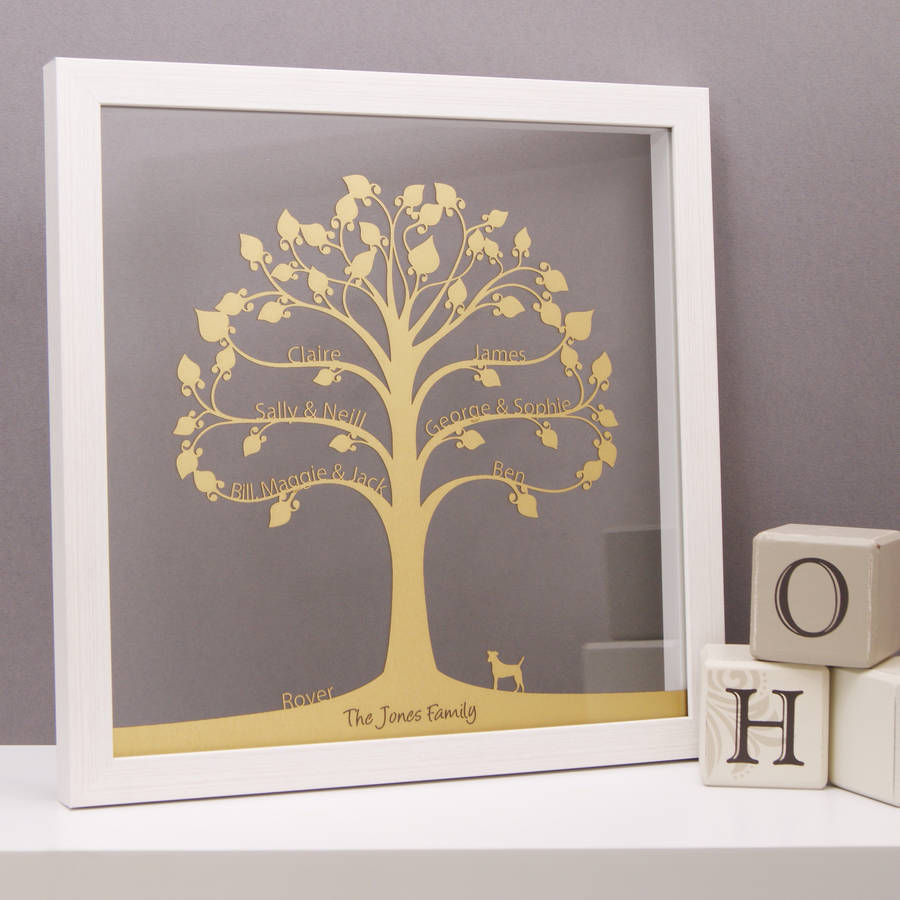 Personalised Floating Traditional Family Tree Papercut, 1 of 5