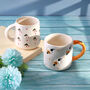 G Decor Handmade And Hand Painted Bee And Cherry Mug, thumbnail 2 of 5