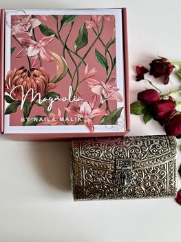 Baku Silver Antique Clutch Bag, 5 of 8