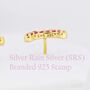 Ombre Red Cz Arch Rainbow Stud Earrings, thumbnail 8 of 11