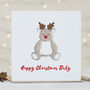 Children's Personalised Christmas Reindeer Card, thumbnail 1 of 2