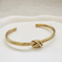 Double Knot Bangle Gold, thumbnail 6 of 7