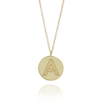 Personalised Gold Plated Silver Facett Initial Necklace, 2 of 8