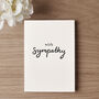 'With Sympathy' Letterpress Card, thumbnail 1 of 2