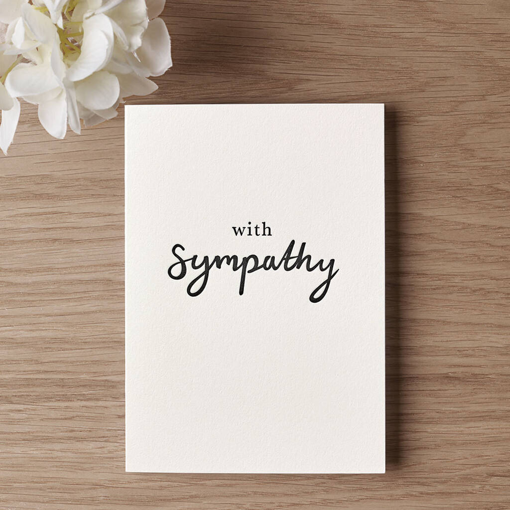 'With Sympathy' Letterpress Card, 1 of 2