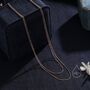 Double Layer Necklace With Satellite And Curb Chain, thumbnail 2 of 10