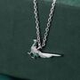 Extra Tiny Pheasant Pendant Necklace In Sterling Silver, thumbnail 1 of 12