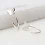 Sterling Silver Butterfly Pull Through Earrings, thumbnail 2 of 6