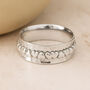 Personalised Sterling Silver Band Of Hearts Spinner Ring, thumbnail 1 of 10