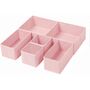Set Of Six Pink Foldable Fabric Storage Boxes, thumbnail 3 of 7
