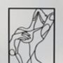 Female Body Outlines Black Wall Art Wall, thumbnail 4 of 4