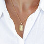 Rectangle Initial Letter Pendant Necklace, thumbnail 1 of 9